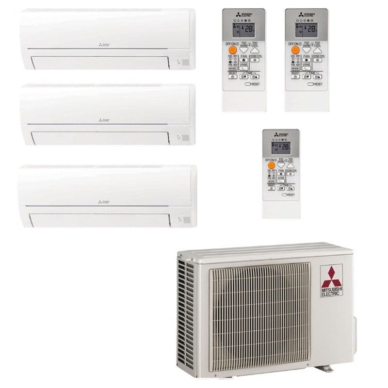 Multisplit 3X1 Mitsubishi MXZ-5F102VF: AY50VGK + MSZ-AY35VGK+ MSZ-AY25VGK R32 + Instalación básica incluida