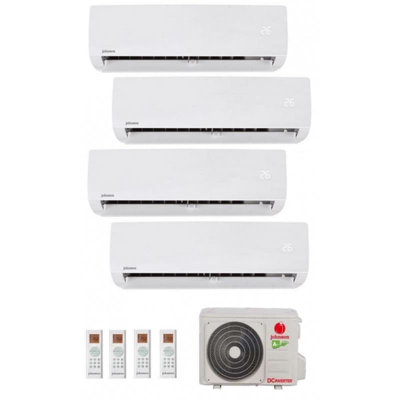 Multisplit 4X1 Johnson J4FM80V2: Liceo25 (x4) R32 + Instalación básica incluida