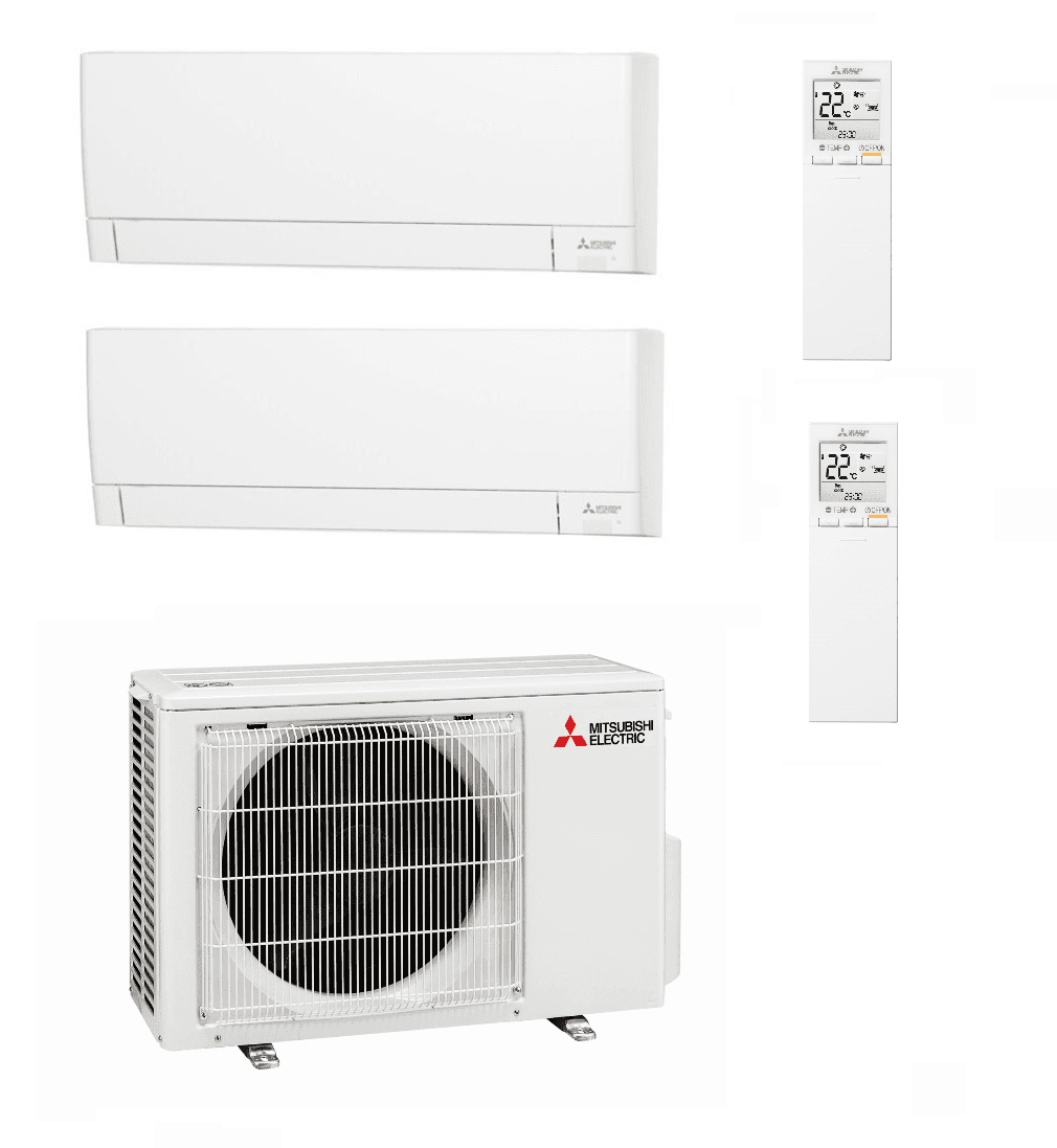 Multisplit 2X1 Mitsubishi MXZ-3F68VF: MSZ-AY35VGK (x2) R32 + Instalación básica incluida