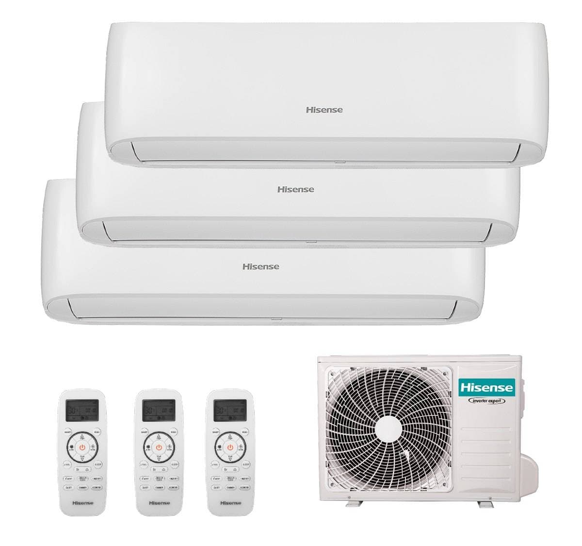 MultiSplit 3X1 Hisense 3AMW62U4RJC: CF25YR4B (x3) R32 + Instalación básica incluida