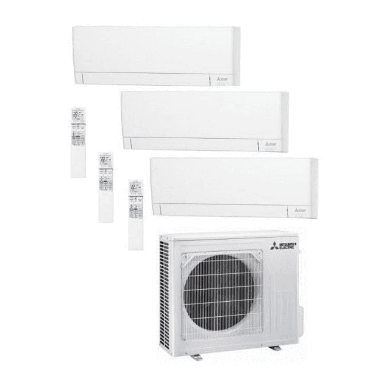 Multisplit 3X1 Mitsubishi MXZ-3F68VF: MSZ-AY35VGK (x2) + MSZ-AY25VGK R32 + Instalación básica incluida