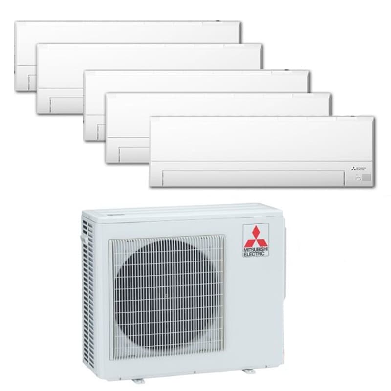Multisplit 5X1 Mitsubishi MXZ-5F102VF: MSZ-AY35VGK + MSZ-AY25VGK (x4) R32 + Instalación básica incluida